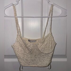 Zara Cream Crop Top